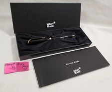 Montblanc Generation Ballpoint Pen 7385 Black Gold Trim Mont Blanc w/Box Guide