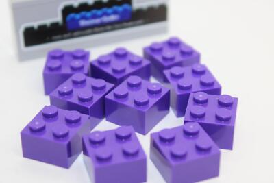 Lego (c) 10x 2x2 Basic Stein 3003 - dunkellila - brick - Basic Basic Stein -
