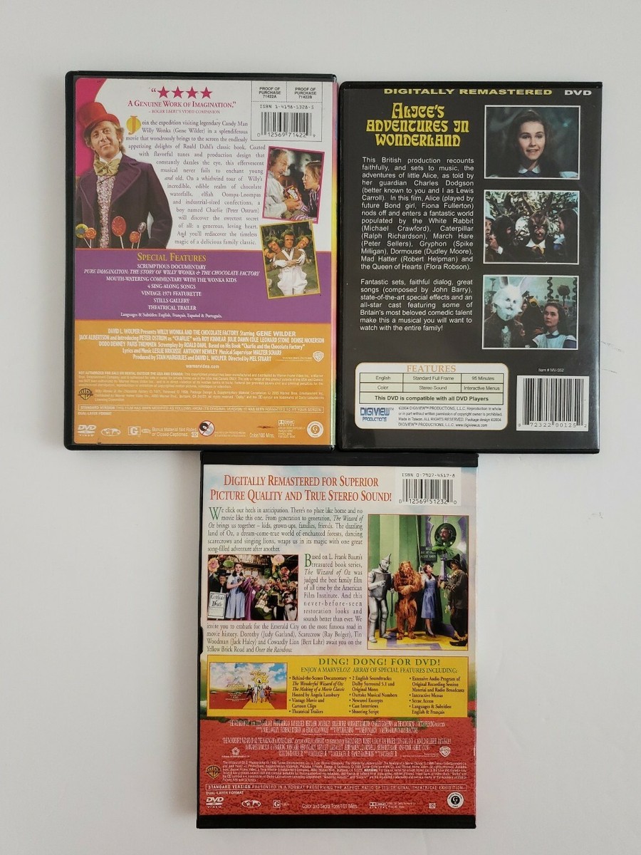 The Wizard of Oz/Willie Wonka &The Chocolate Factory/Alice's