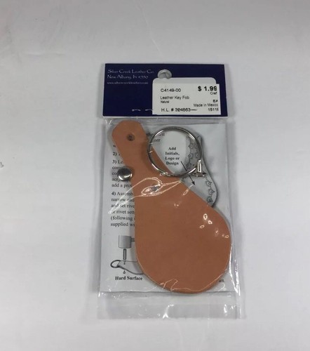 NUOVO REALEATHER Portachiavi in pelle conciata Veg C4149 kit fai da te - Foto 2 di 2