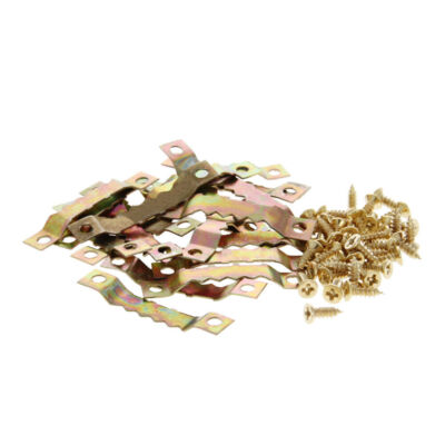 20Pcs Photo Frame Hangers Zigzag Picture Painting Hanging Artwork Zinc Plated #F