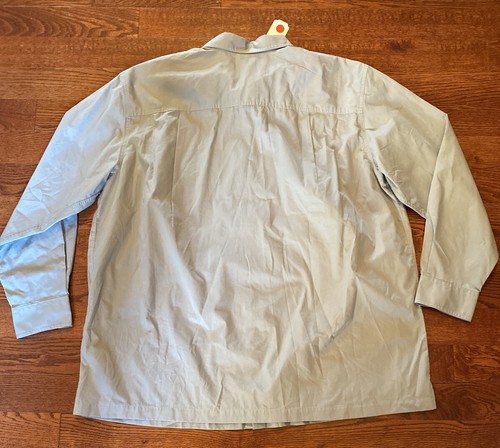 Neu Harbor Bay graues Hemd Knopfleiste Langarm gerader Saum Herren Gr. 1XL XL - Bild 7 von 9