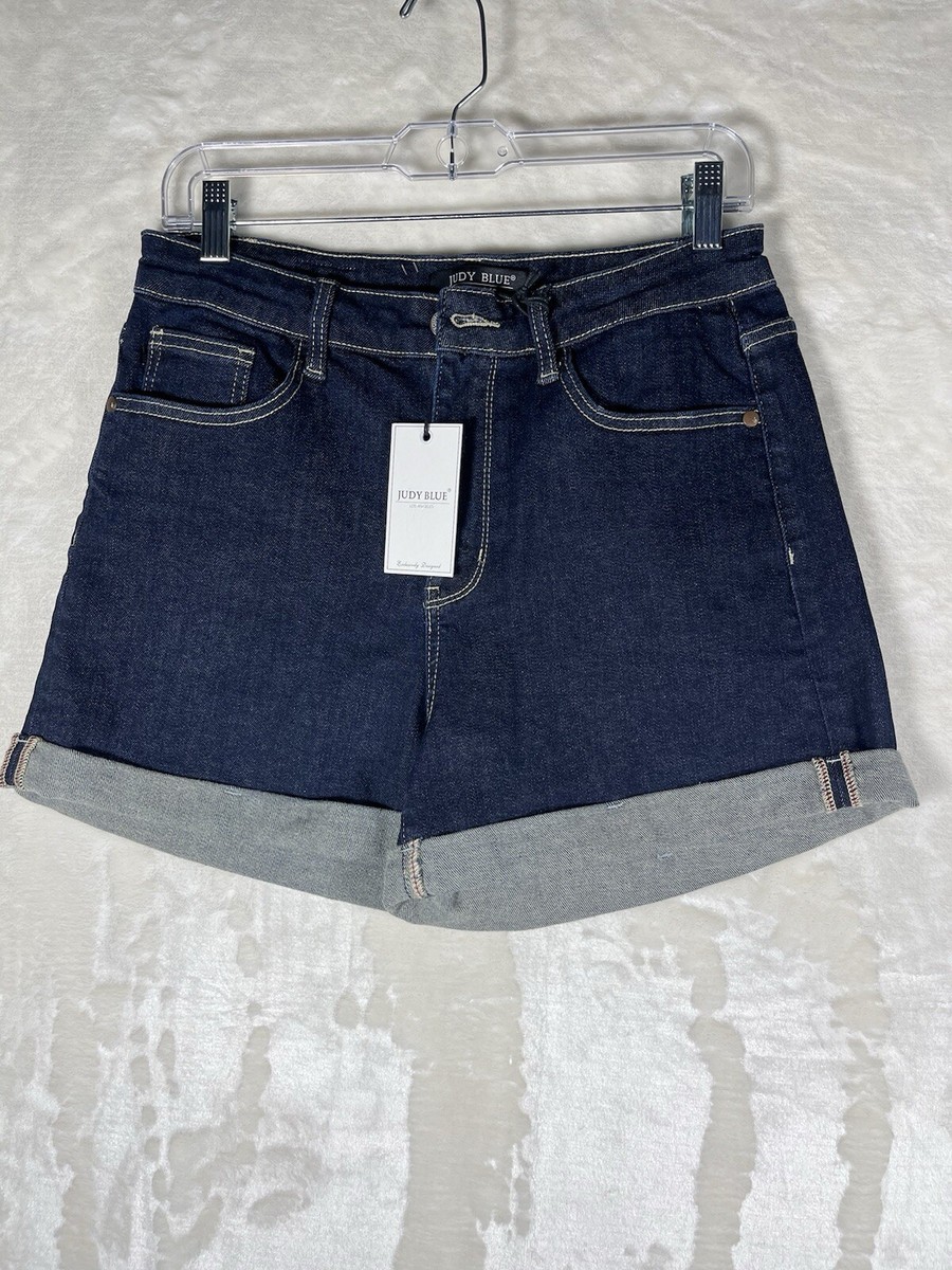 NWT Judy Blue High Waisted Cuffed Jean Shorts Womens Size Large