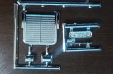 White Freightliner SD DD 1/25 chrome grill cab emblem model big rig semi truck