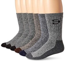 6 Pairs Pack Men's Heavy Weight Merino Wool Hiking Winter Thermal Boot Socks REG