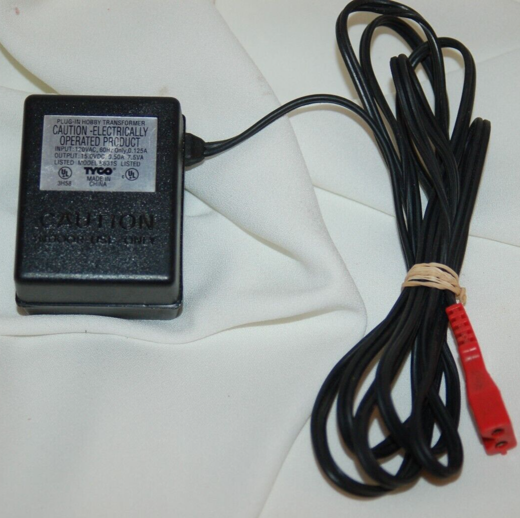 Vintage Tyco HO Slot Car Hobby Transformer with Red V Plug