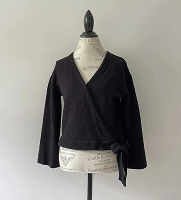 Madewell Texture and Thread Crepe Wrap Style Top Size Medium