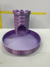 Castle Dice Tower With Holding Tray Randomizer purple 5" tall
