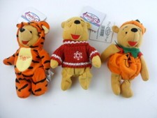 The Disney Store 8" Winnie The Pooh LOT Christmas Halloween Tigger