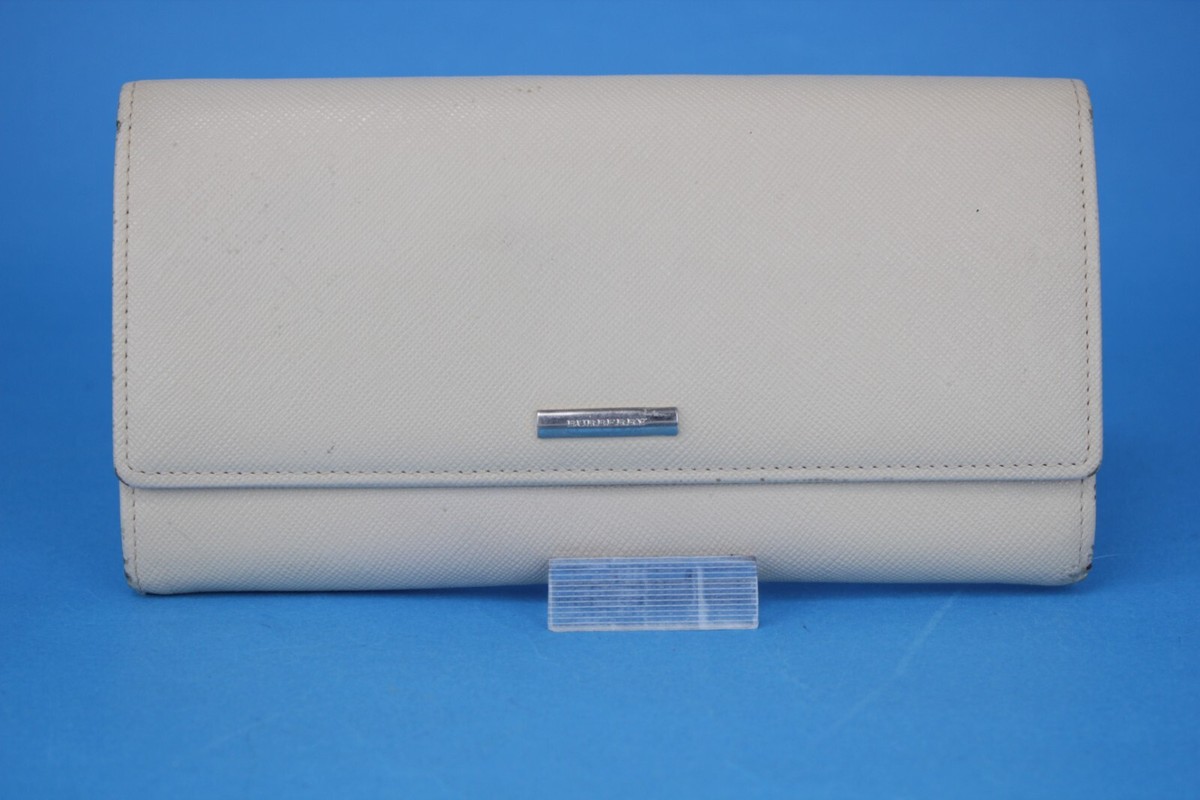 Authentic Burberry Beige Nova Check Leather Long Wallet