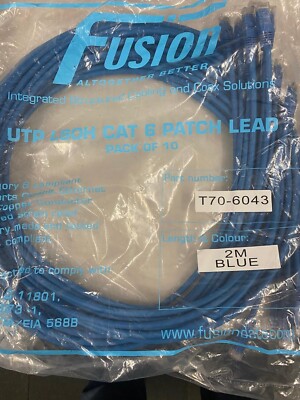 Fusion 2 m UTP LSOH blau CAT 6 Patchkabel - 10er Pack