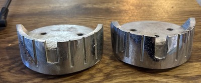 Late 50s Chevy Chevrolet Bel Air/Nomad Hood Ornament Base Parts Lot of 2 AS IS