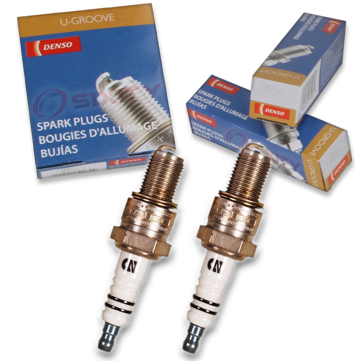2 pc Denso Standard U-Groove Spark Plug for Suzuki GT250 1976-1977 Tune Up iz