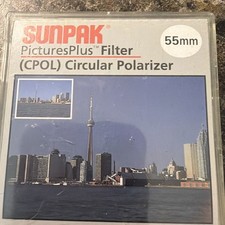 Used mint Sunpak Picture Plus Filter, CPOL Circular Polarizing, 55MM