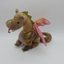 Ty Beanie Babies Scorch the Dragon Plush 1998 w/out Tag Protector 