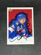 Ed Eddie Olczyk 1991-92 Upper Deck Winnipeg Jets Signed Auto Card #99 ~ COA