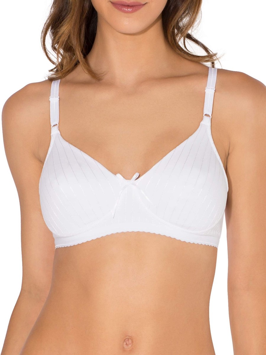Fruit of the Loom Women's Fleece Lined Wirefree Softcup Bra, White