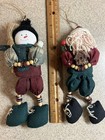 Lot Of 2 Vintage Christmas Shelf Sitters or Ornaments Fabric Snowman Santa 1999 — photo 3