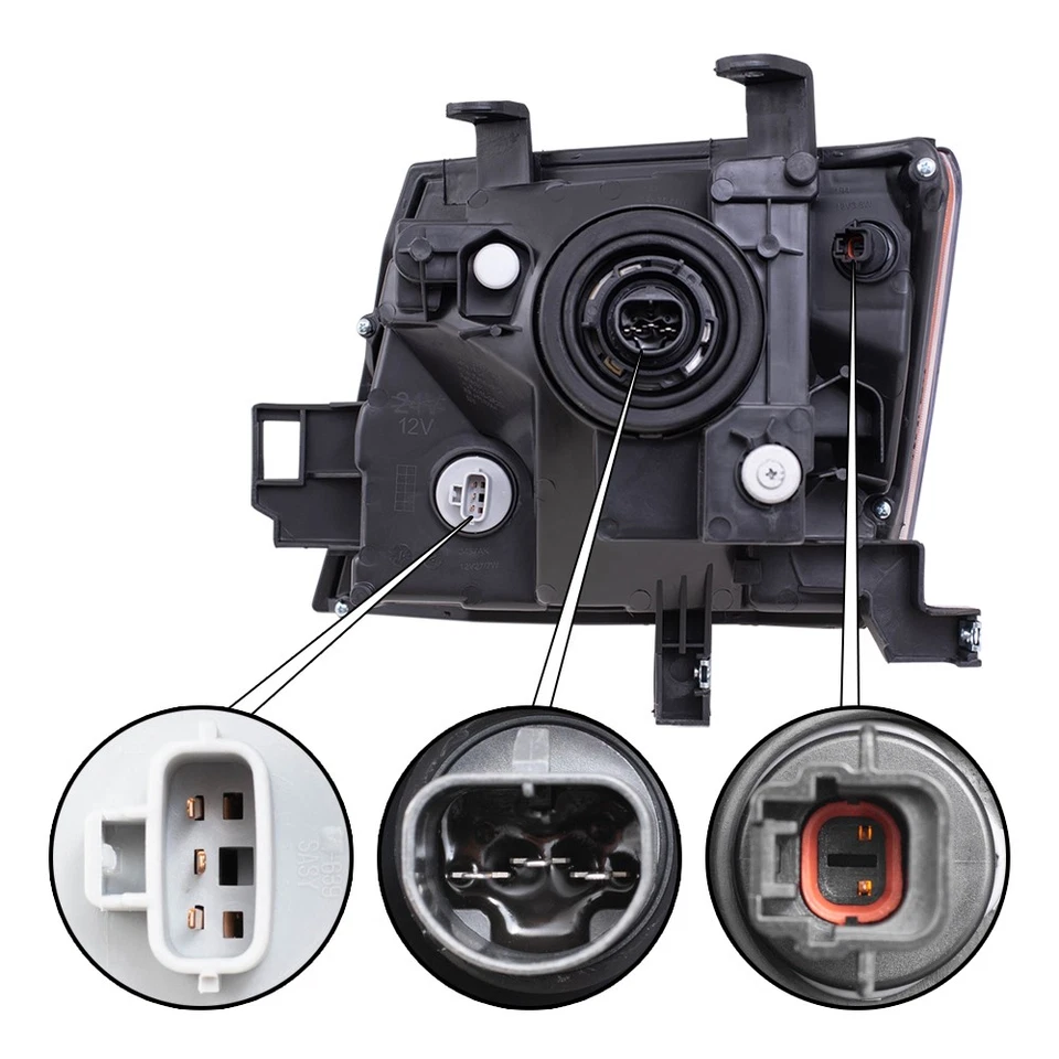 Headlight For 2005-2015 Xterra w/ Chrome Bezel Exc S/X Models Set 26010EA025 - Imagem 4 de 4