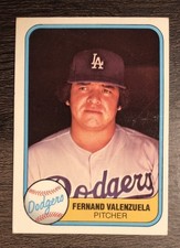 1981  Fernando Valenzuela Error Card Fleer #140 (Name Misspelled)