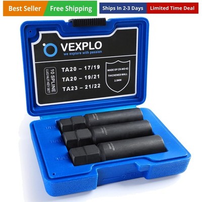 10 Spline Lug Nut Key Set, Thicker Wall Sturdy 10 Spline Lug Nut Socket Tool ...