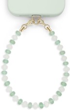 Handmade Cellphone Chain Lanyard with Tether Tab, Beaded Healing Phone Wris