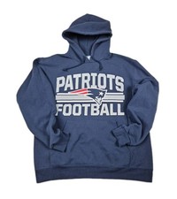 New England Patriots Football NFL Team Apparel Hoodie Sweatshirt Blue Size M
