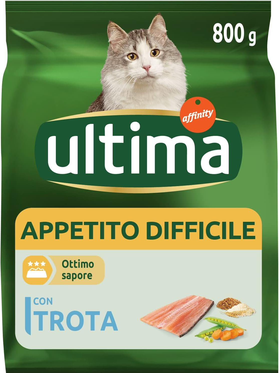 Top Crocchette Gatto Appetito Difficile Trota - Stock 8x800g - 2