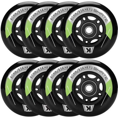 8 Qualitäts-Inline Skate Rollen 80mm mit ABEC9 Kugellager für perfekten Fahrspaß