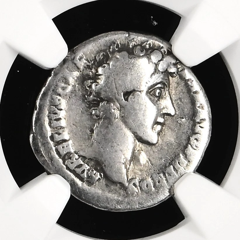 Império Romano Marco Aurélio AR Denário de Prata AD 161-180 NGC CERTIFICADO GENUÍNO - Imagem 2 de 4