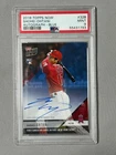 2018 TOPPS NOW SHOHEI OHTANI FIRST CAREER HOME RUN ROOKIE RC AUTO BLUE /49 PSA9