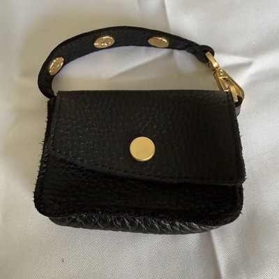 Hammitt Ornament Pouch Wallet Bag Charm Keychain Black/Brushed Gold Red New