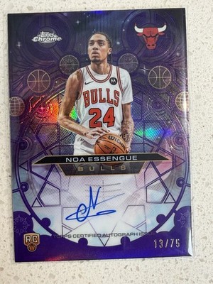 2025-26 Topps Chrome Update - Chromographs  Noa Essengue #CH-NE On Card Auto /75
