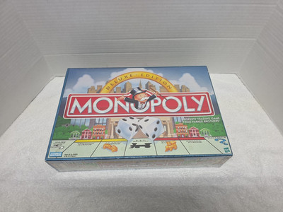 NEW Sealed 1995 Monopoly Deluxe Edition, Goldtone Tokens, Wood Houses/Hotels
