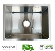 Inset Kitchen Sink Undermount 550mm Brushed Stainless Steel, Gold, Gunmetal Grey