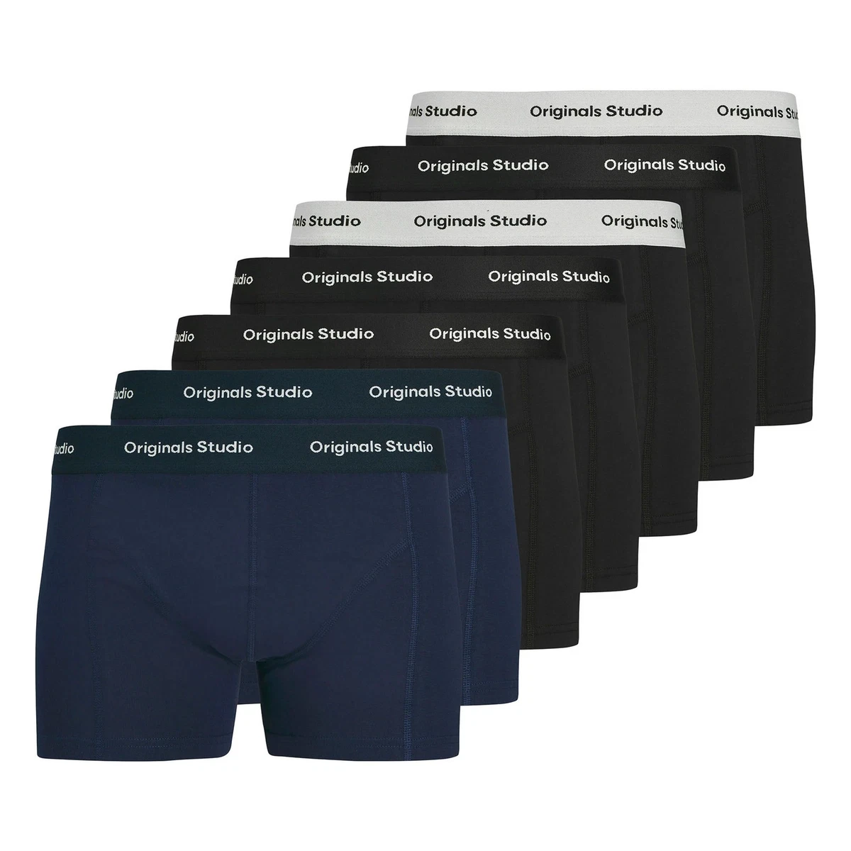 Bershka - Confezione da 3 boxer neri con elastico in vita a contrasto