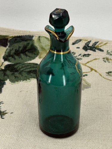 ANTIQUE Georgian Bristol Green "Anchovy" cruet bottle c.1800 RARE a/f - Picture 4 of 15