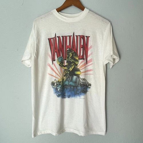 VAN HALEN SUMMER TOUR CONCERT t-shirt Mens Larg 1980s vintage concert t-shirt, vintage, size L, single stitch, B+ condition