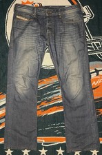 Diesel regular Bootcut Jeans Men size 32 X 32 Blue Distressed Wash ZATINY