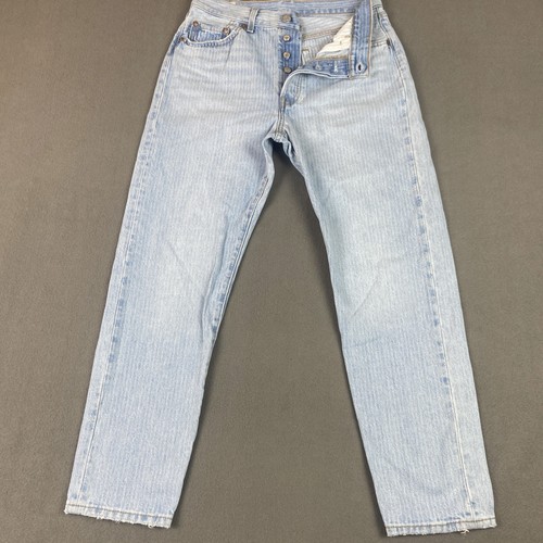 Levis Jeans Damen 29x29 Blau 501 81' High Waisted Mom Button Fly Tapered