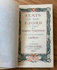 Arthur Rackham FEATS ON THE FJORD 1901 1st Leather Harriet Martineau ILLUSTRATED