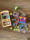 Vintage Barbie Living in Style Living Room Play set  TV VCR 2002 Coffee Table