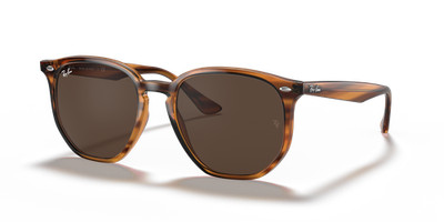 Ray-Ban RB4306 Striped Red Havana/Dark Brown 54mm Sunglasses RB4306 820/73 54-19
