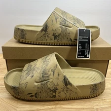 Nike Calm Slides Men’s 10 Parachute Beige Brown-Anthracite HQ1125-201