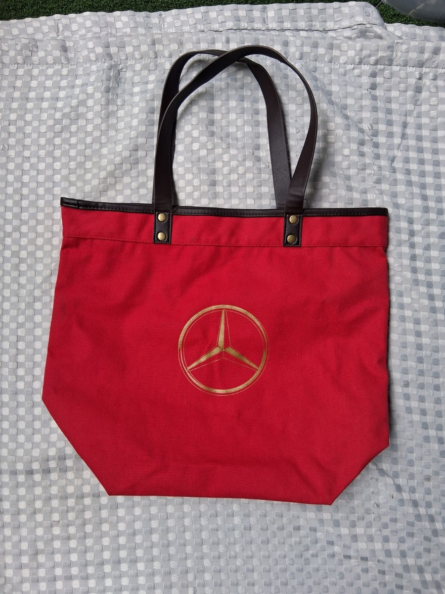 Mercedes Benz Red Canvas Tote Shoulder Bag | eBay