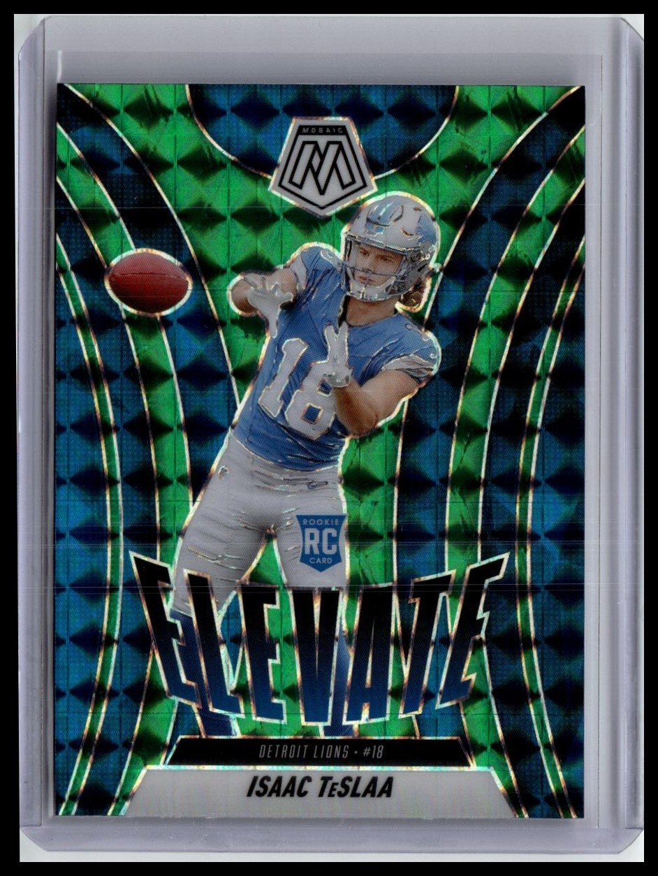 2025 Panini Mosaic #8 Isaac TeSlaa Elevate Mosaic Green