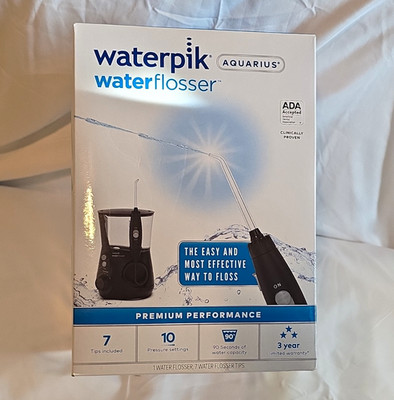 Waterpik Aquarius WP-660 Water Flosser, Black, 10 Settings, Timer, 120V