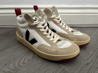 Veja Roraima Damen-Hi-Top-Sneaker weiß/steinfarben   Größe UK 5
