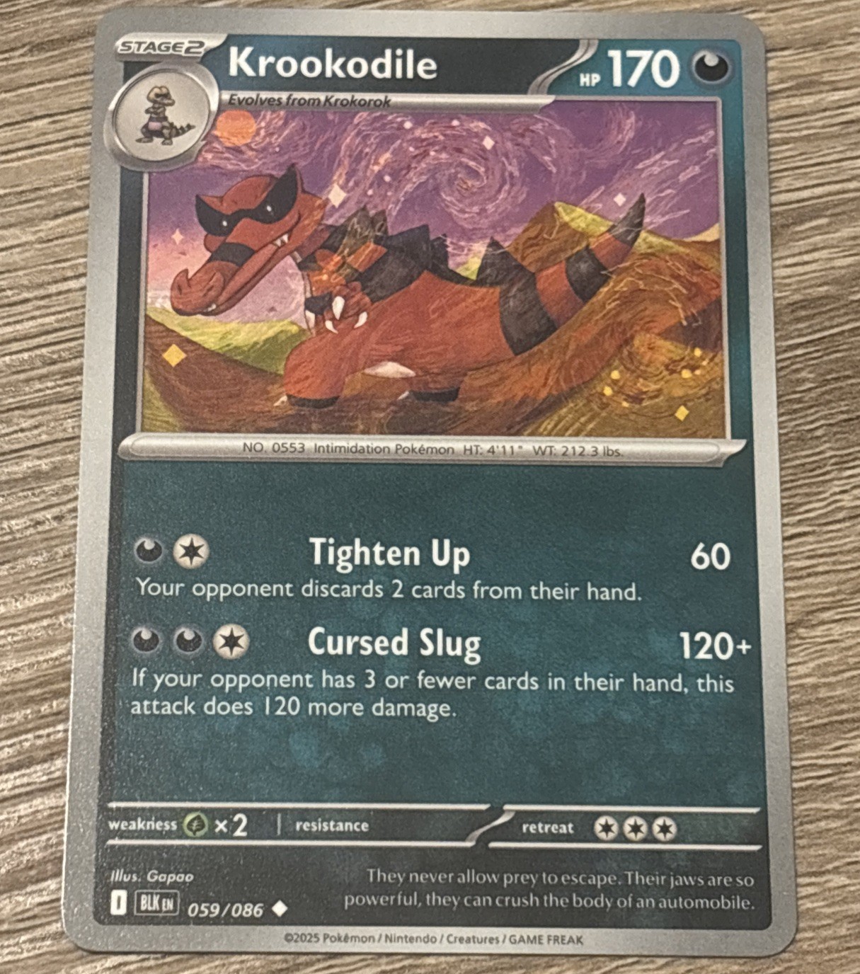 Krookodile - 059/086 - Black Bolt - NM/M - Pokemon TCG - English