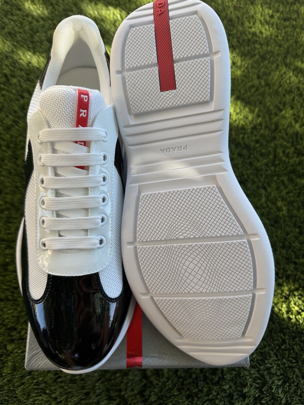 PRADA America Cup Sneaker Black And White Size 11 US EU 45 thumbnail 3